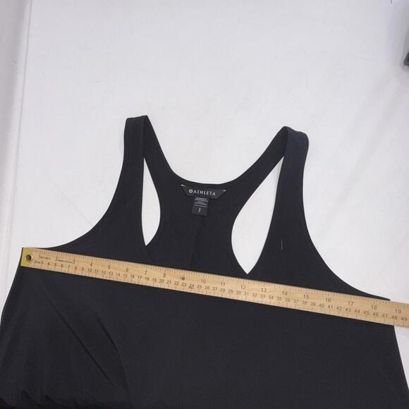 ATHLETA Presidio Traveler Black High Lo Lagenlook Minimalist Relaxed Dress Small - Picture 12 of 13